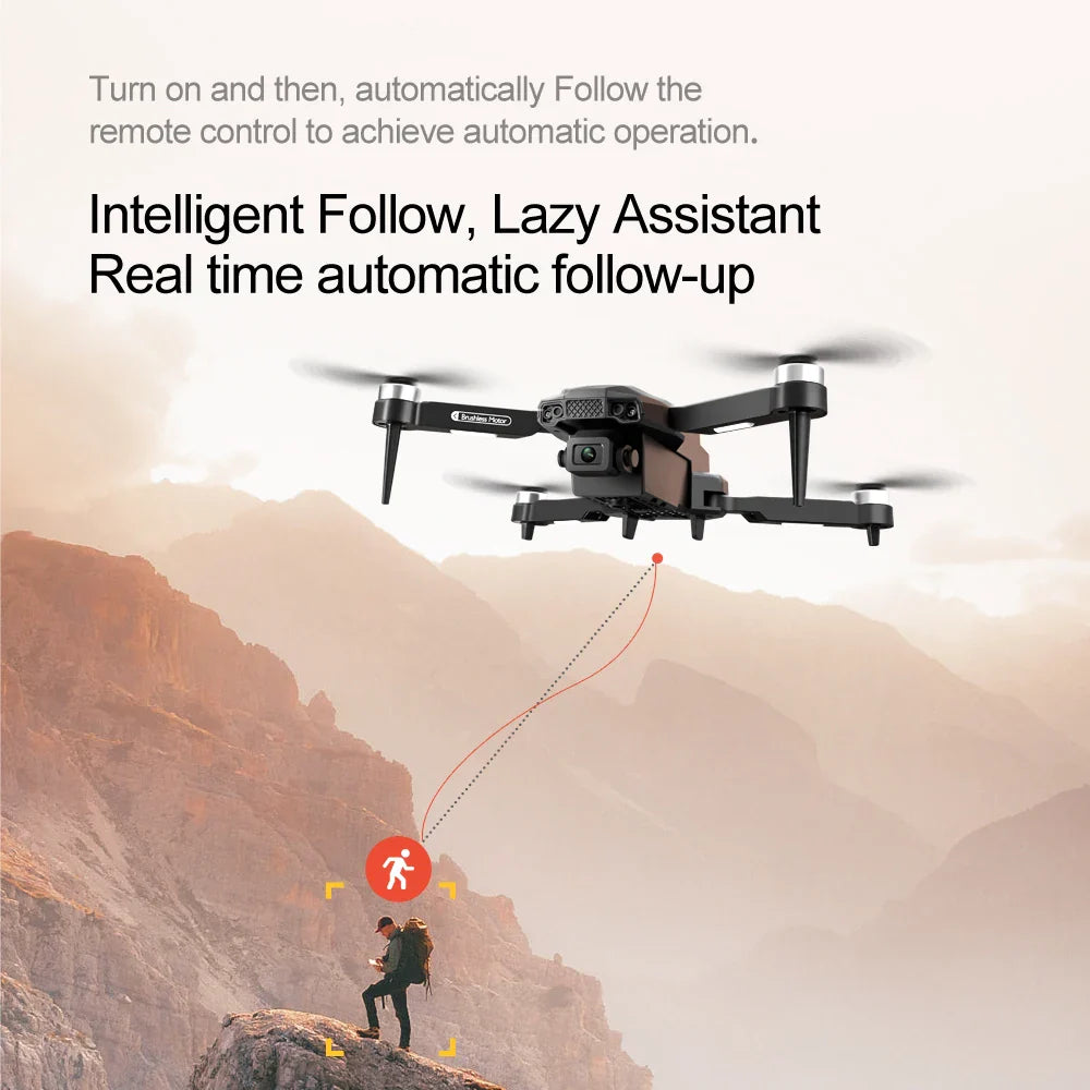 F198 Drone Professional Dual Camera With 1080P WIFI FPV HD Aerial Photography Wide Angle Brushless RC Foldable Quadcopter.