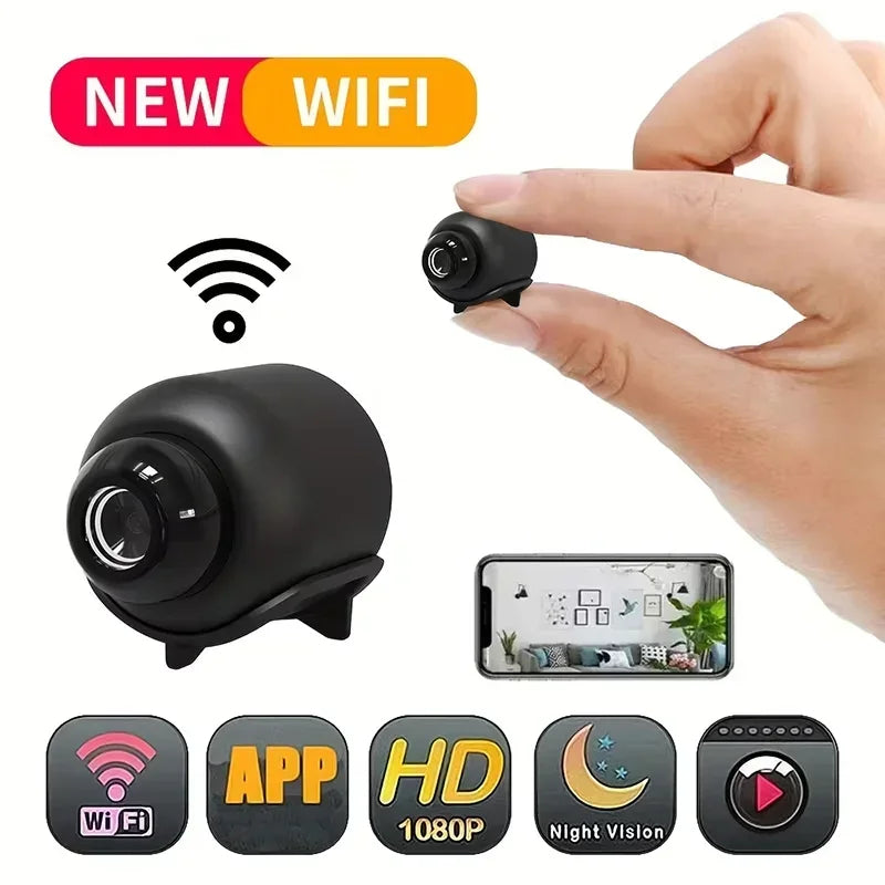 Smart Wireless Mini Camera – HD Portable WiFi Security Camera with Night Vision, Motion Detection & Remote Viewing