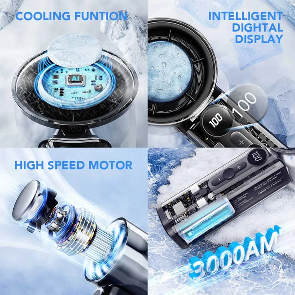 CoolBreeze™ Ultra Portable Foldable Mini Fan ❄️ – USB Rechargeable, Powerful Airflow & Travel-Friendly Cooling.