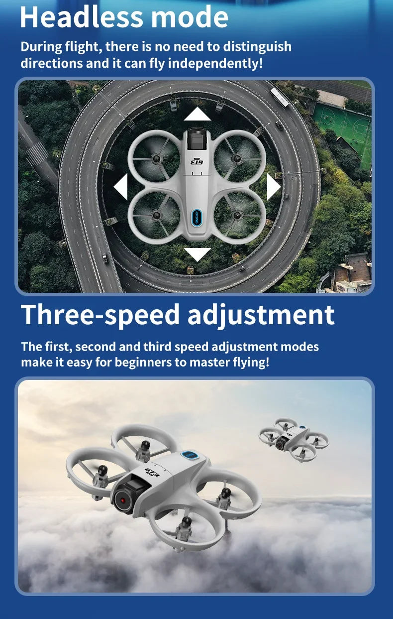 Drone 8K HD 4.3" Remote Control Headless Mode Helicopter 360° Flip Quadcopter Toys Mini Drone Fors Kid Toy Gifts