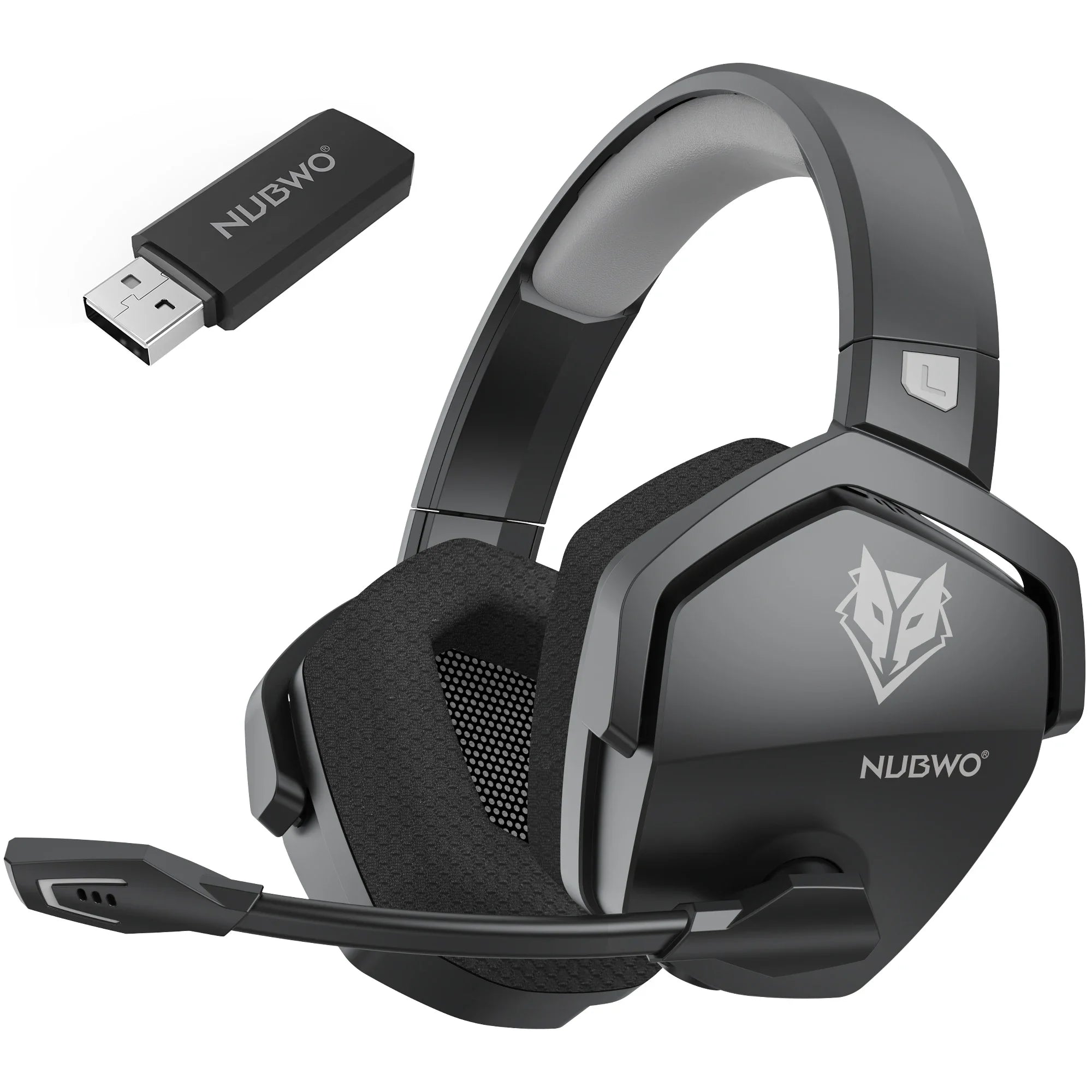 NUBWO G06 Wireless Gaming Headset 2.4GHz Bluetooth 5.3 with Mic 50mm Drivers