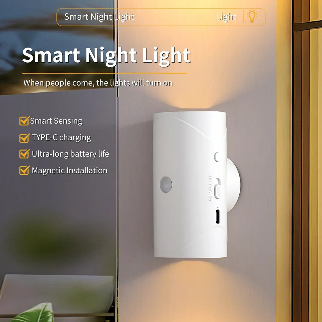 GlowSense 7-Color Motion Sensor Light – Wireless LED Night Light with Auto On/Off for Home, Stairs & Wardrobe