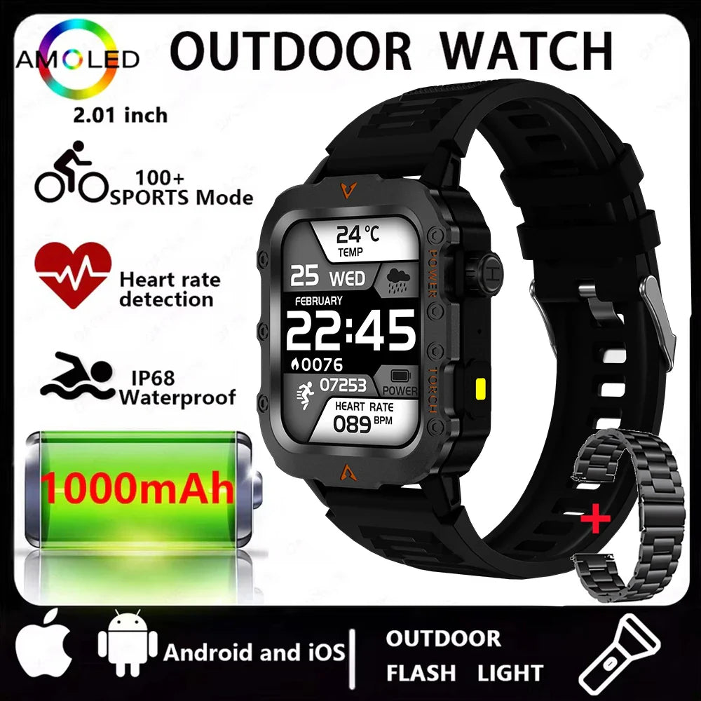 Men Smart Watch Bluetooth Call Health Monitor Waterproof Sports Watch