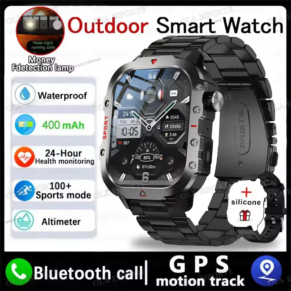 Men Smart Watch Bluetooth Call Health Monitor Waterproof Sports Watch