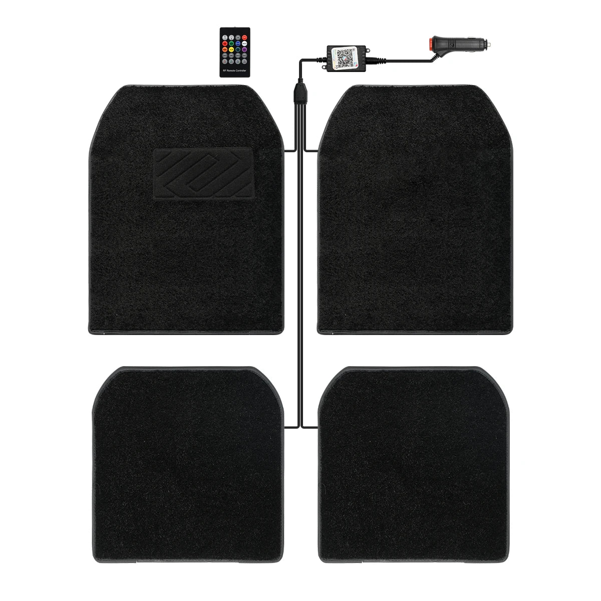 StarDrive RGB Car Floor Lights – Multi-Color LED Interior Ambient Lighting for Cars with App/Remote Control.