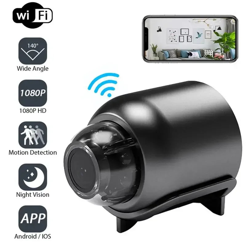 Smart Wireless Mini Camera – HD Portable WiFi Security Camera with Night Vision, Motion Detection & Remote Viewing