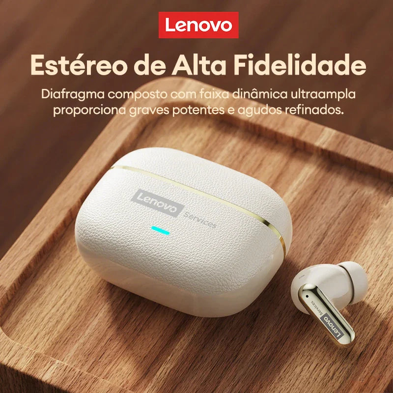 Lenovo LE208 TWS Leather Wireless Earphones – ENC Noise Reduction & Gaming Mode