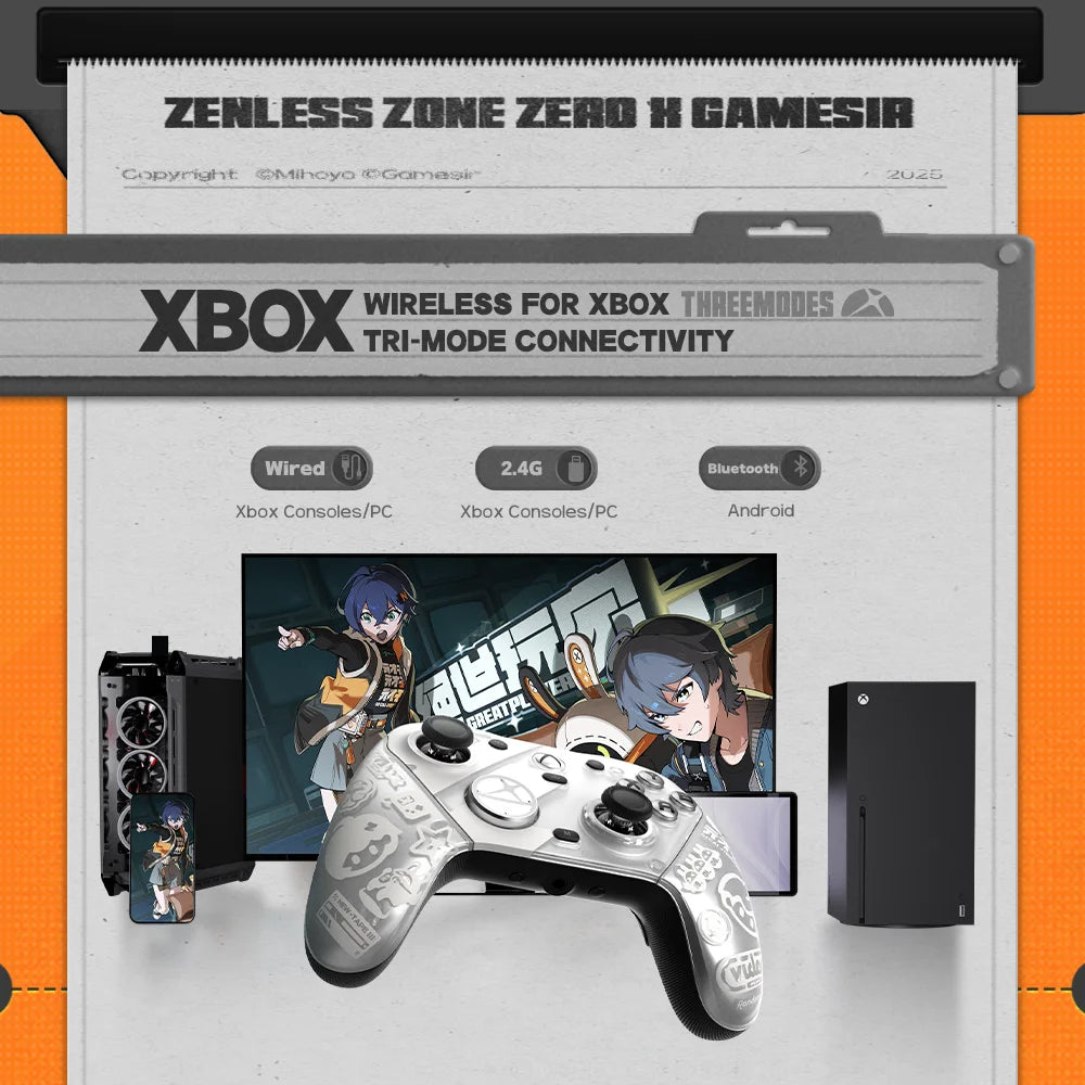 GameSir G7 Pro Zenless Zone Zero Wireless Controller for Xbox Series X|S, Xbox One, PC, Android Mag-Res™ TMR Bluetooth Gaming