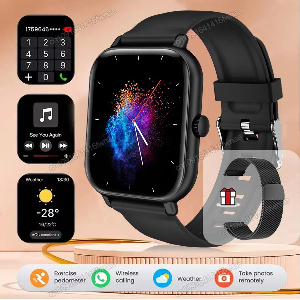 New Smart Watch 2.01 Inch HD Display Answer Make Call Message Preview Sport Modes smartwatch DIY Dial Weather Forecast Men Women