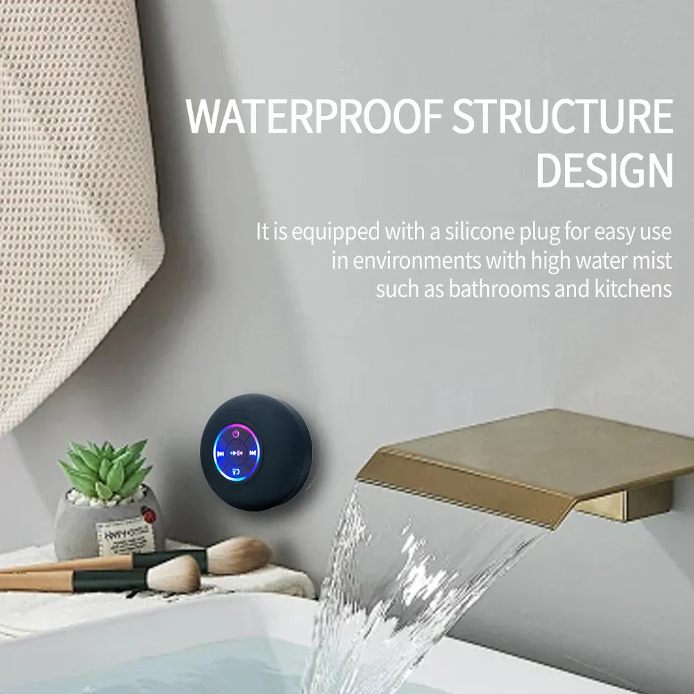 AquaBeat Portable LED Bluetooth Speaker – Wireless Music Speaker with RGB Lighting, Deep Bass & Stylish Modern Design