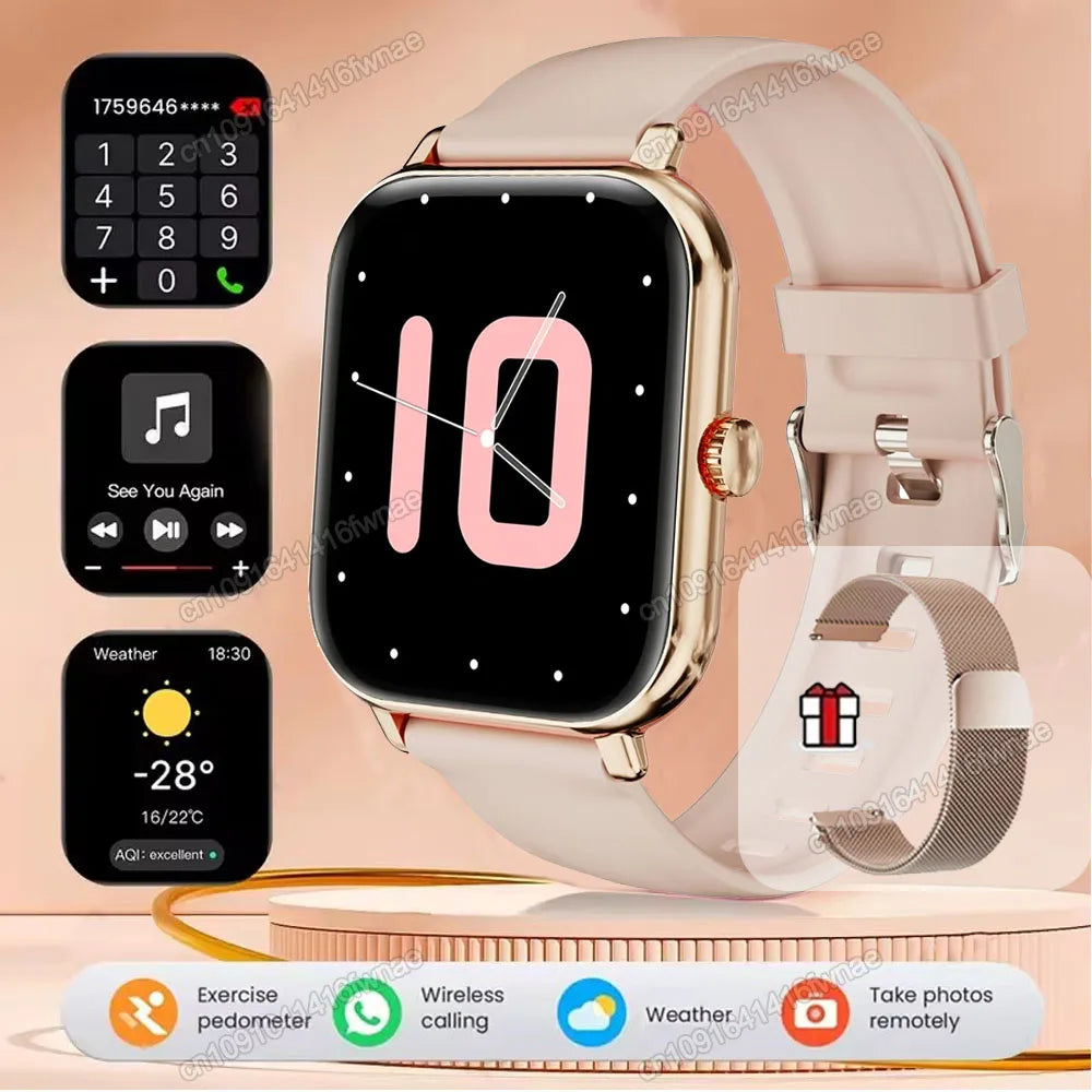 New Smart Watch 2.01 Inch HD Display Answer Make Call Message Preview Sport Modes smartwatch DIY Dial Weather Forecast Men Women