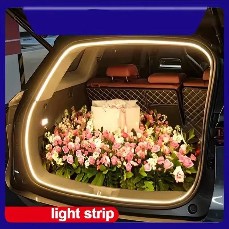 Smart Motion Sensor LED Car Trunk Light Strip – Automatic Ambient Interior Lighting with Easy Installation for Modern Car Upgrade