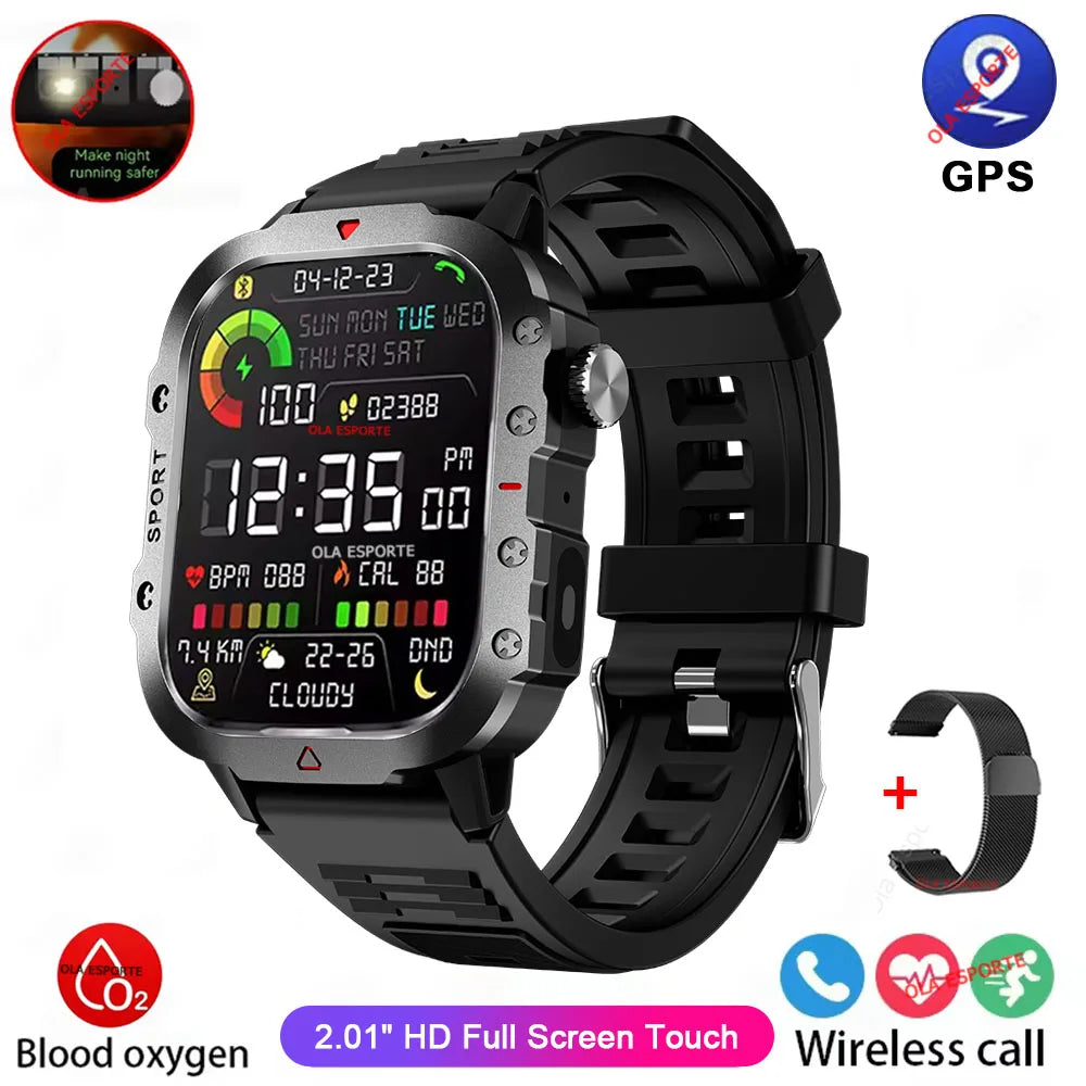 Original Military Men Smart Watches Wireless Call Fitness Clock IP68 Swim Waterproof Sport Smartwatch for Women IOS Android 2025