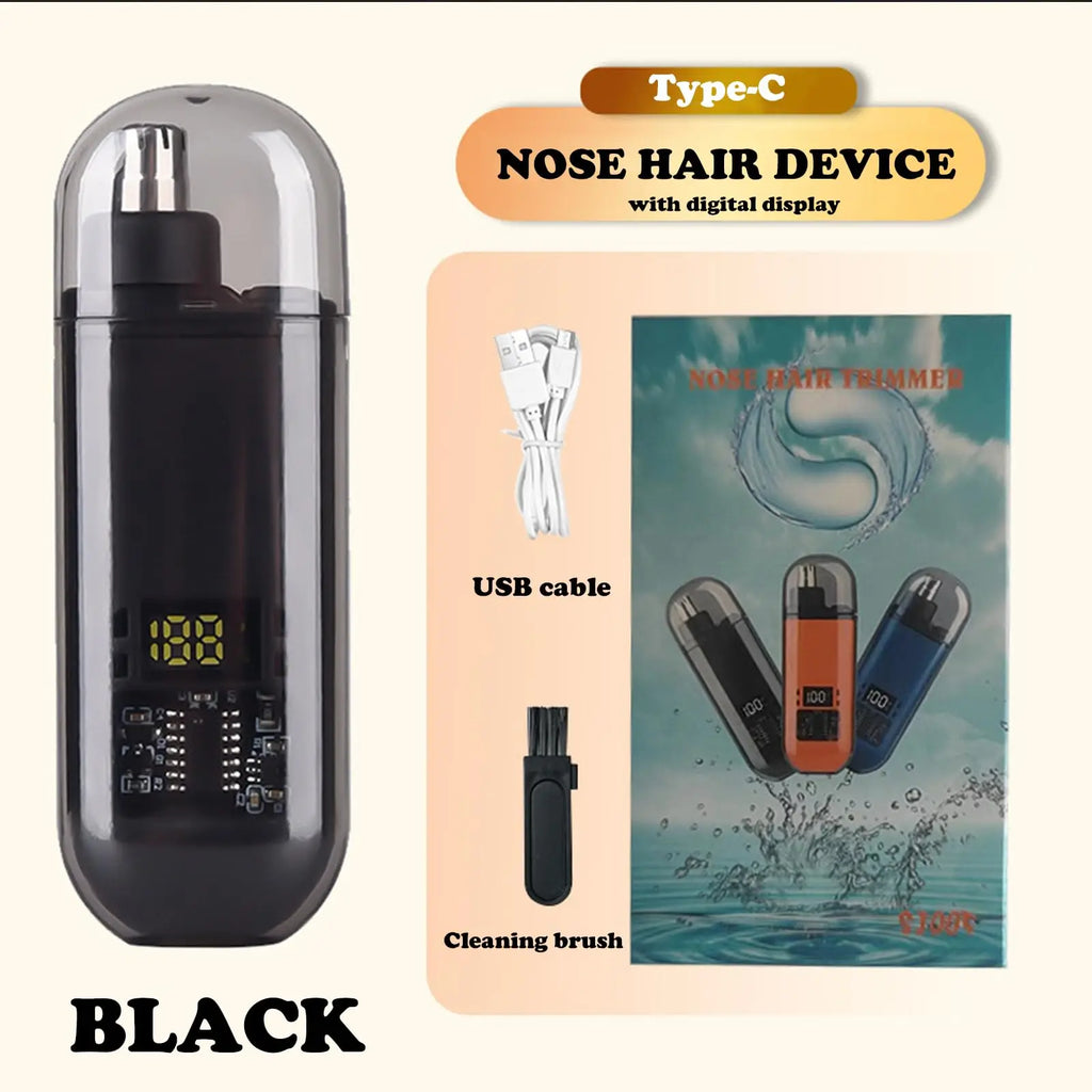 USB Rechargeable Nose Hair Trimmer(Precision Grooming for Nose, Ears, Eyebrows &amp; Facial Hair)
