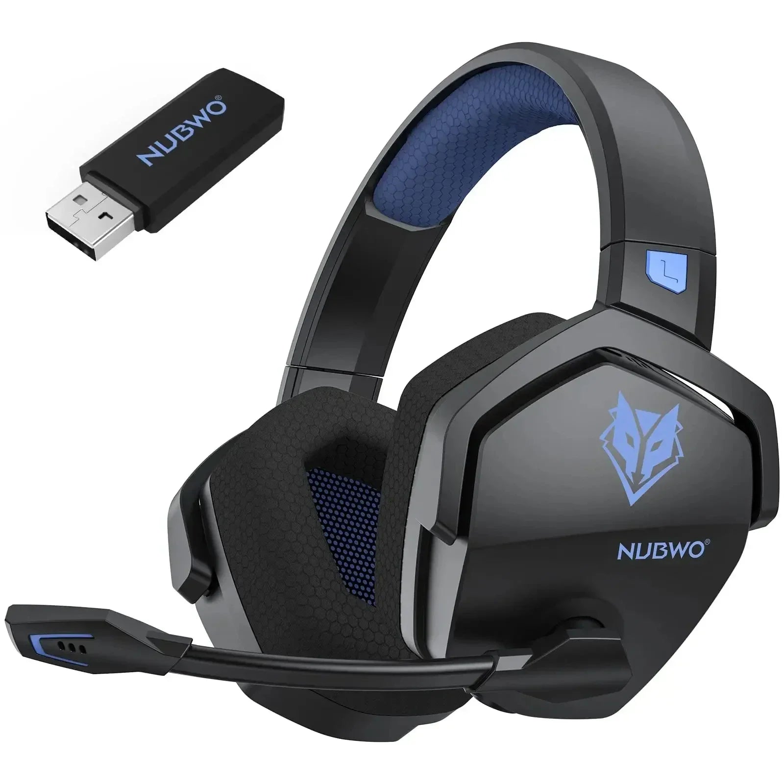 NUBWO G06 Wireless Gaming Headset 2.4GHz Bluetooth 5.3 with Mic 50mm Drivers