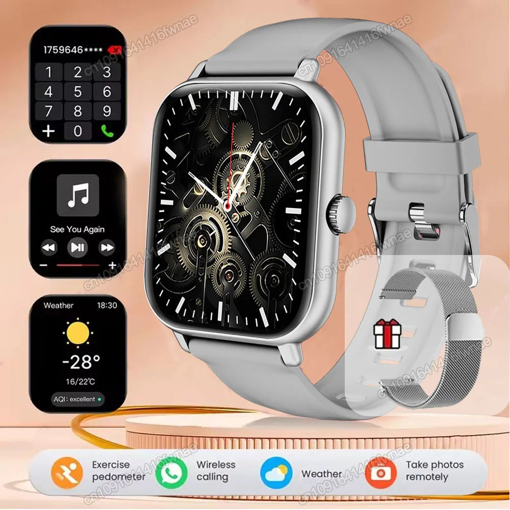 New Smart Watch 2.01 Inch HD Display Answer Make Call Message Preview Sport Modes smartwatch DIY Dial Weather Forecast Men Women