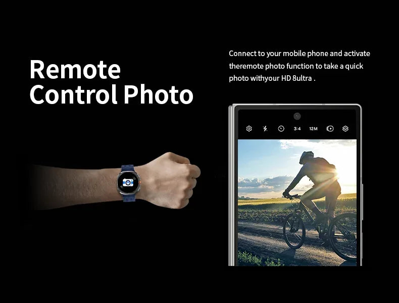Smart Watch 8 Ultra 2025 Color Matching GPS Compass Smart Watch BT call NFC IP68 Waterproof 4GB Health monitoring Reduction 100%