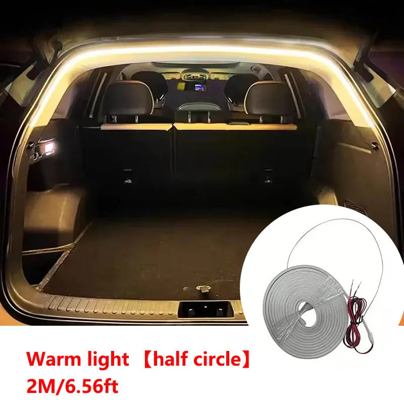 Smart Motion Sensor LED Car Trunk Light Strip – Automatic Ambient Interior Lighting with Easy Installation for Modern Car Upgrade