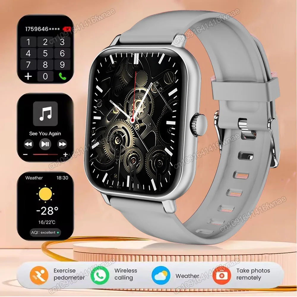 New Smart Watch 2.01 Inch HD Display Answer Make Call Message Preview Sport Modes smartwatch DIY Dial Weather Forecast Men Women