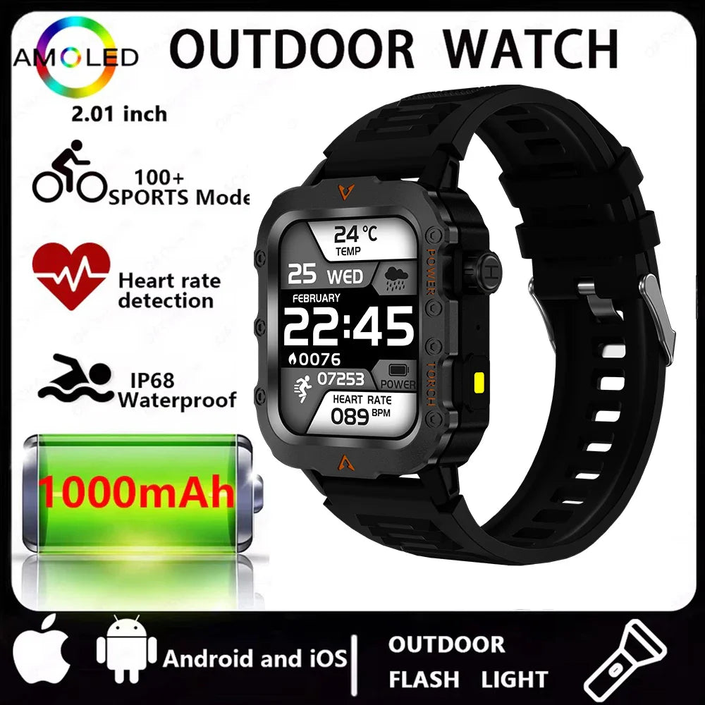 Men Smart Watch Bluetooth Call Health Monitor Waterproof Sports Watch