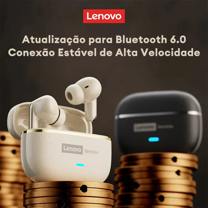 Lenovo LE208 TWS Leather Wireless Earphones – ENC Noise Reduction & Gaming Mode
