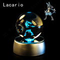 Pokémon 3D Crystal Ball Night Light – Premium LED Glass Globe Lamp with Pikachu, Mewtwo, Mew & Gengar on Illuminated Base