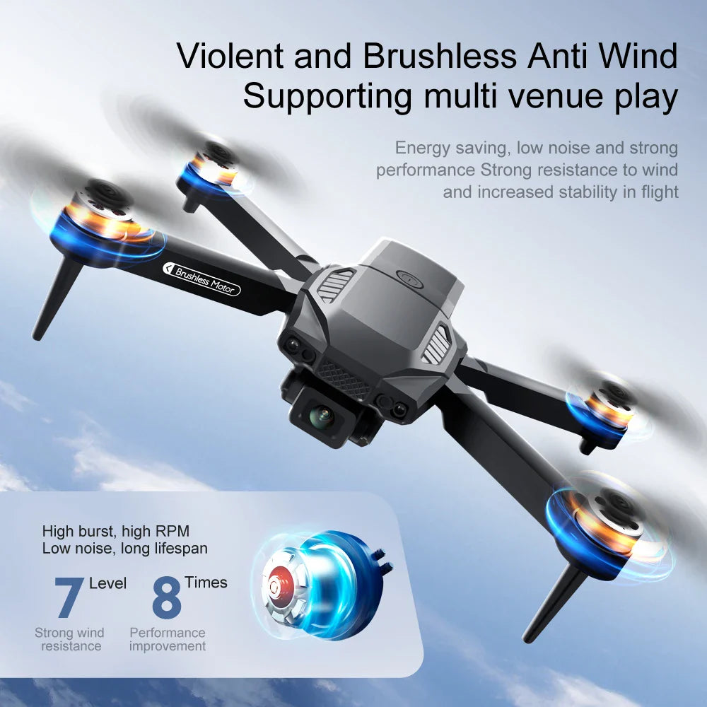F198 Drone Professional Dual Camera With 1080P WIFI FPV HD Aerial Photography Wide Angle Brushless RC Foldable Quadcopter.