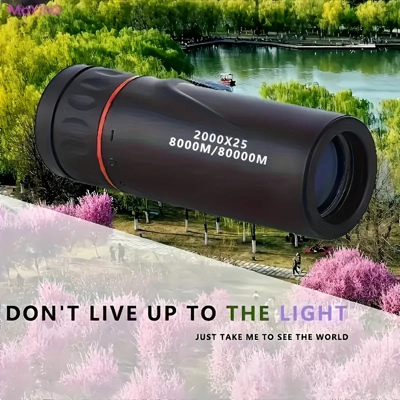 TacticalEdge 2000x25 HD Compact Monocular Telescope – High-Power Portable Scope for Travel, Hiking & Outdoor Exploration