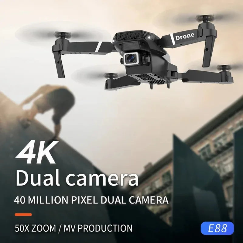 Foldable Drone 4K Single/Dual Camera WiFi FPV RC Quadcopter