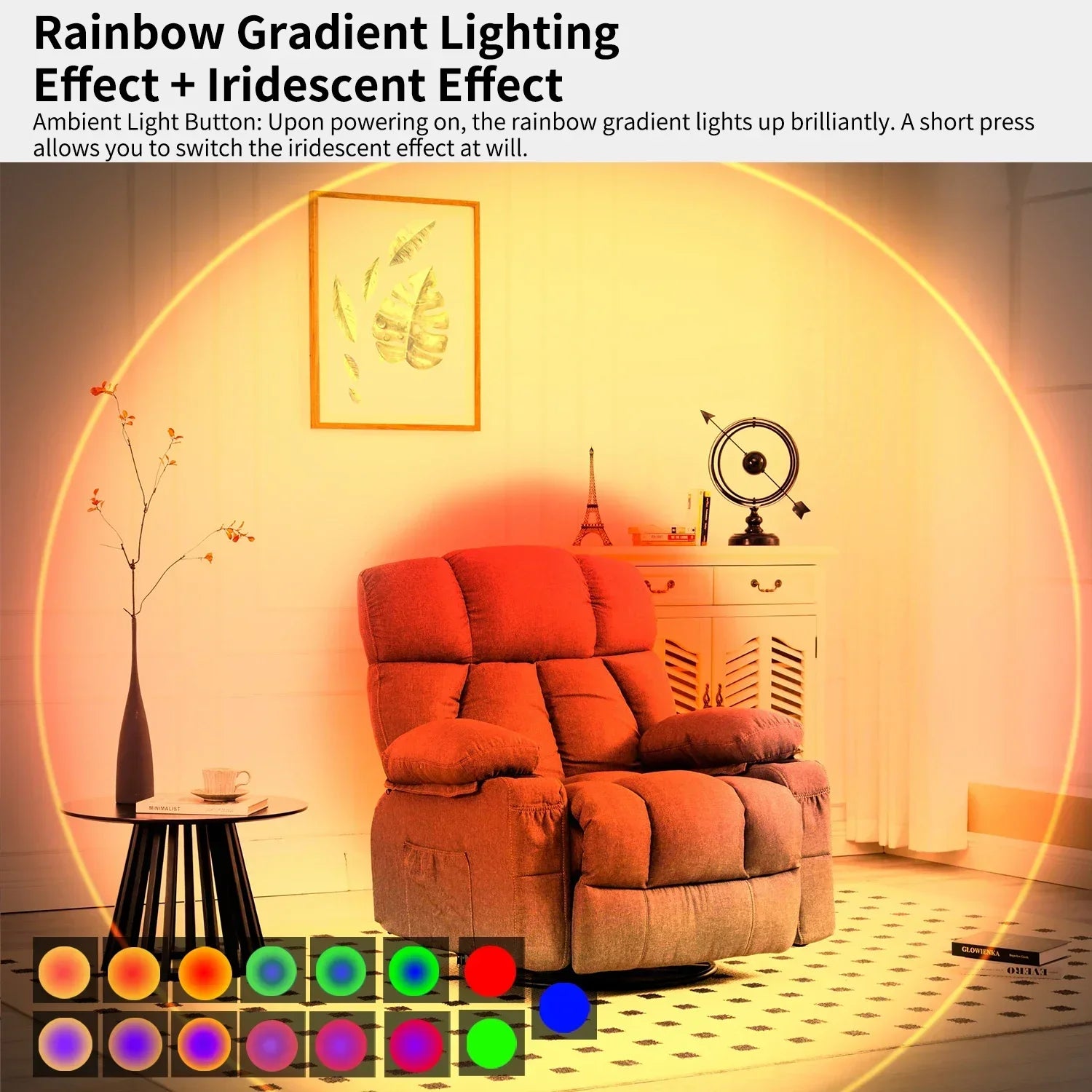 GlowSense 7-Color Motion Sensor Light – Wireless LED Night Light with Auto On/Off for Home, Stairs & Wardrobe