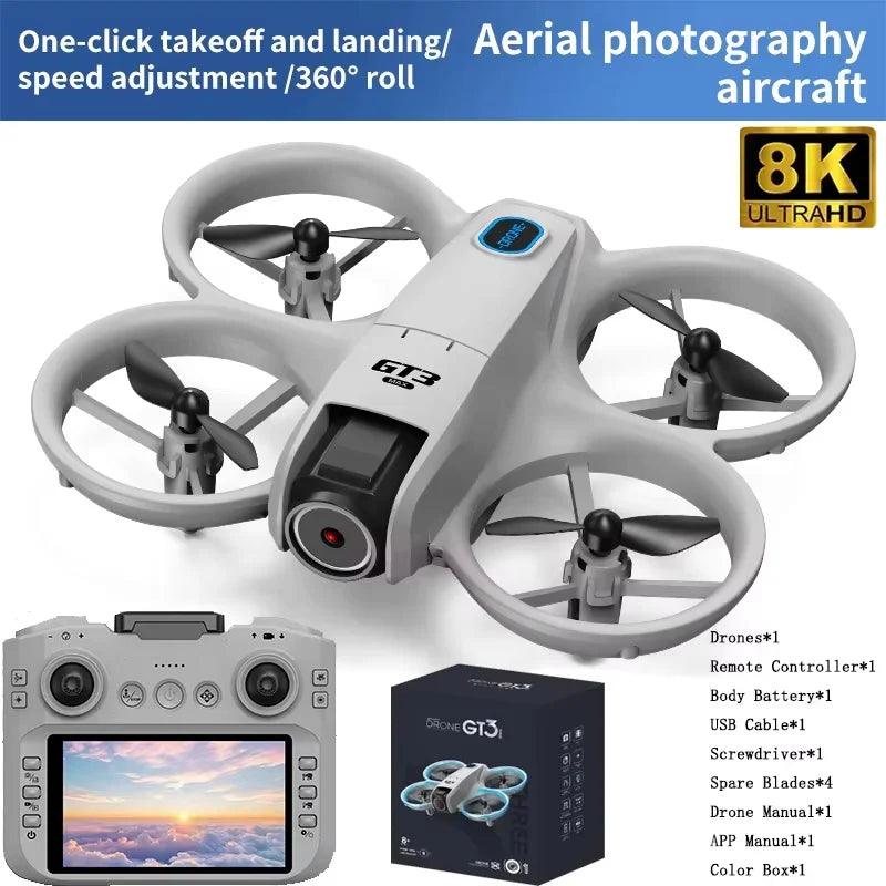 Drone 8K HD 4.3" Remote Control Headless Mode Helicopter 360° Flip Quadcopter Toys Mini Drone Fors Kid Toy Gifts