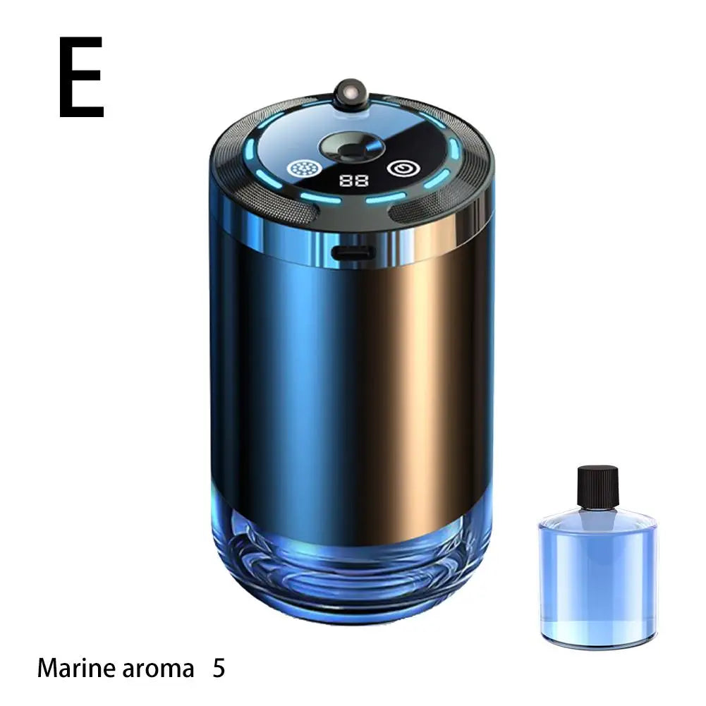 Smart Car Air Freshener – Rechargeable Automatic Fragrance Diffuser with 5 Intensity Levels, Adjustable Scent Control for Vehicle Interior