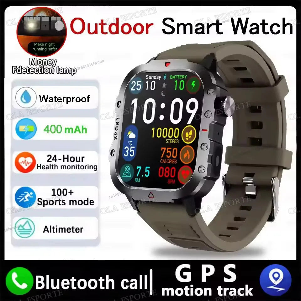 Men Smart Watch Bluetooth Call Health Monitor Waterproof Sports Watch