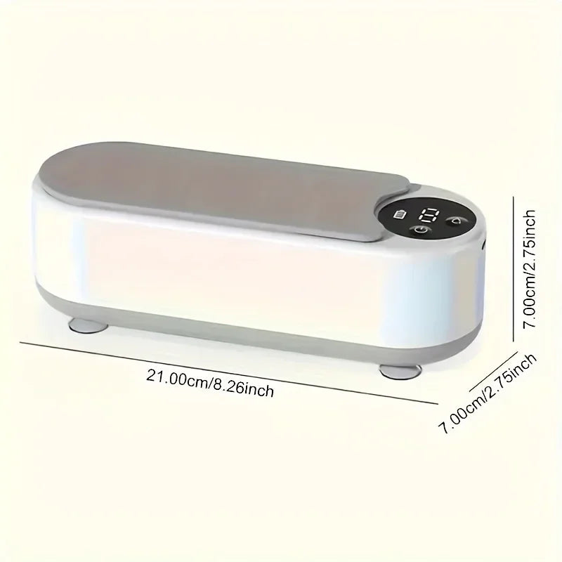 1pc High-Frequency Ultrasonic Glasses Cleaner Machine - Wireless Control, Multi-Purpose Cleaning for Eyewear and Accessories