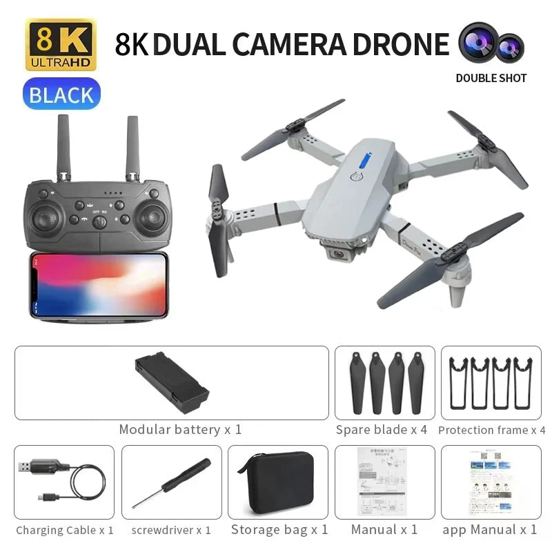 New Foldable WIFI FPV HD 4K 1080P Camera Wide Angle Drone