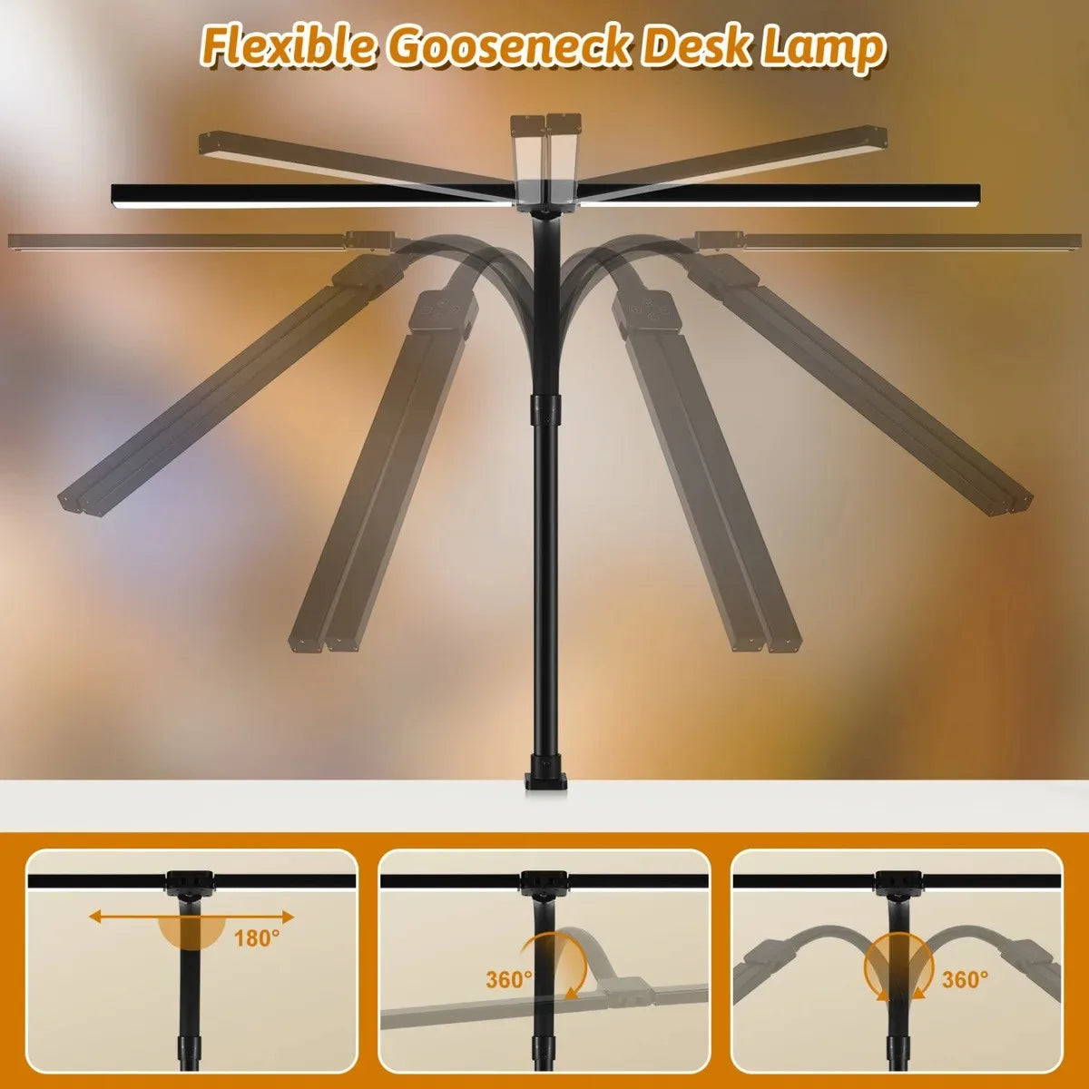 Smart Double-Head LED Desk Lamp – Adjustable Eye-Protection Lighting System for Comfortable Study, Work & Long Reading Sessions