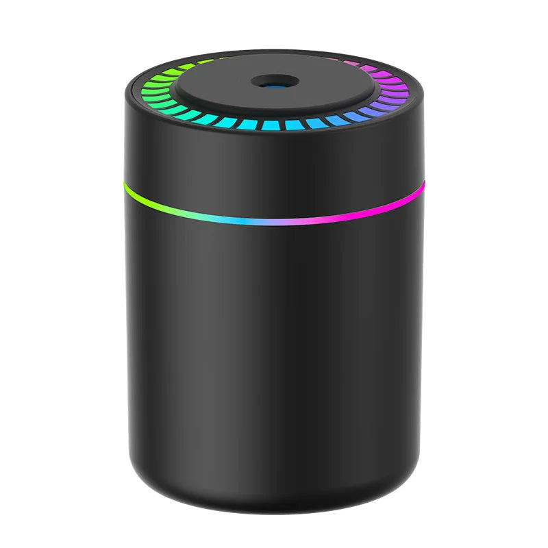 Car Air Humidifier 280ML – Large Capacity USB Aroma Diffuser with LED Light for Car use.