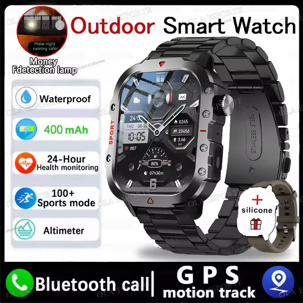 Men Smart Watch Bluetooth Call Health Monitor Waterproof Sports Watch
