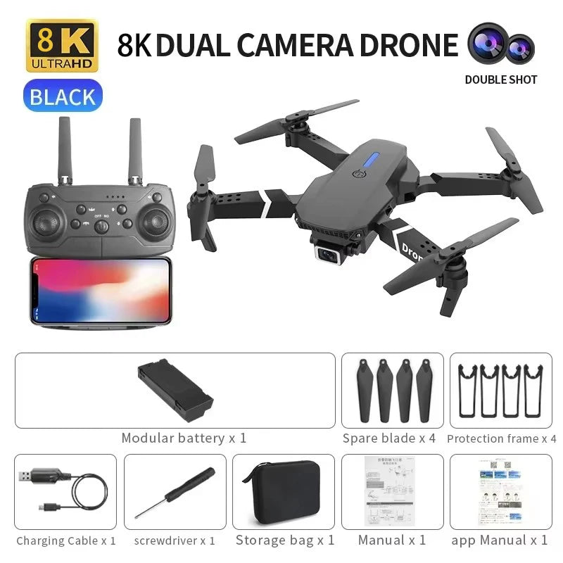 New Foldable WIFI FPV HD 4K 1080P Camera Wide Angle Drone