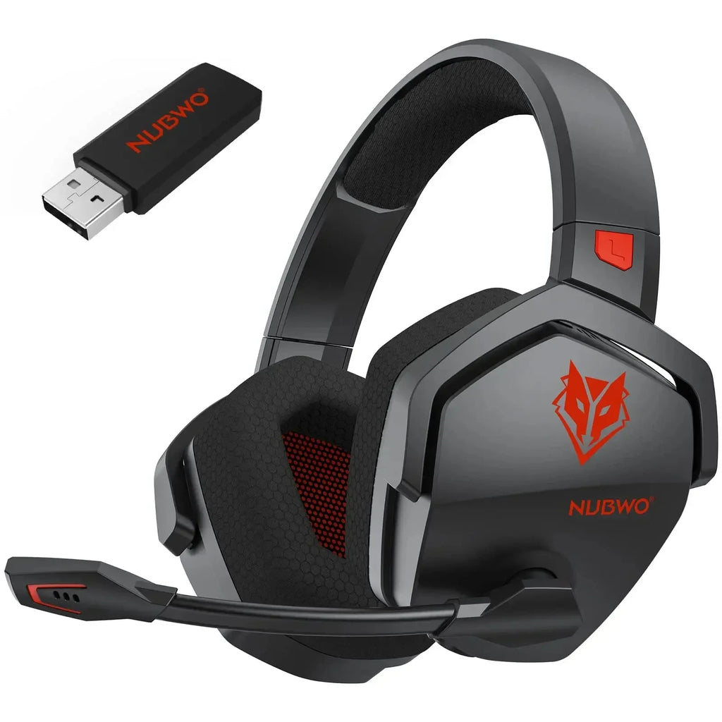 NUBWO G06 Wireless Gaming Headset 2.4GHz Bluetooth 5.3 with Mic 50mm Drivers