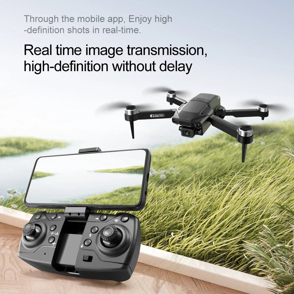 F198 Drone Professional Dual Camera With 1080P WIFI FPV HD Aerial Photography Wide Angle Brushless RC Foldable Quadcopter.