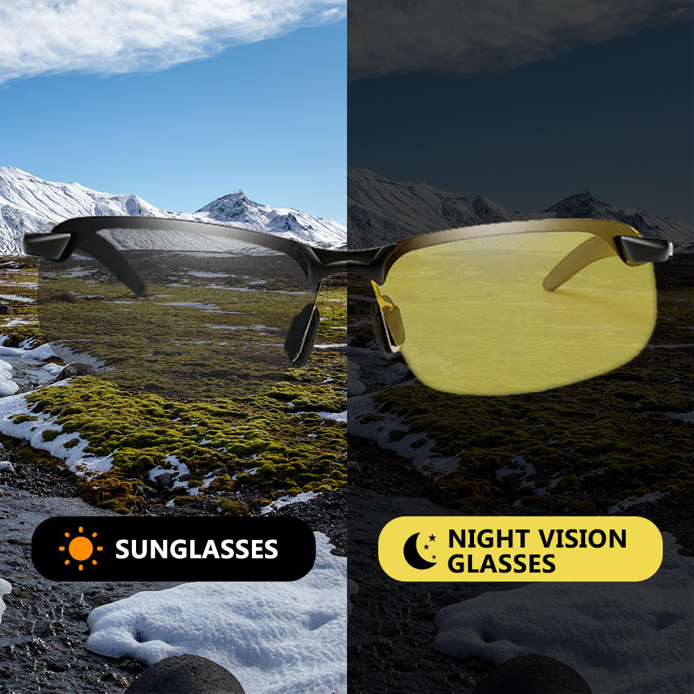 Polarized Night Vision Driving Sun Glasses,  Day and Night Vision Driver's Eyewear Photochromic Sun glasses.