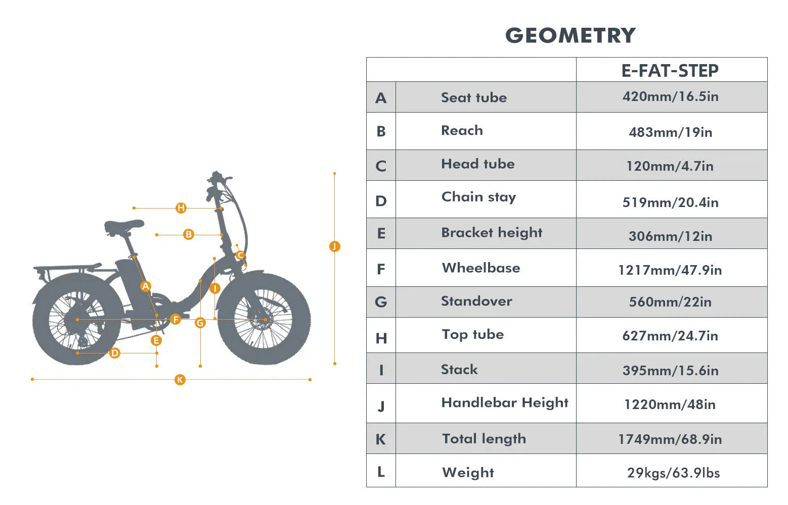 Eunorau E-FAT-STEP Adjustable Stem High Capacity Battery Fat Tire Folding Ebike