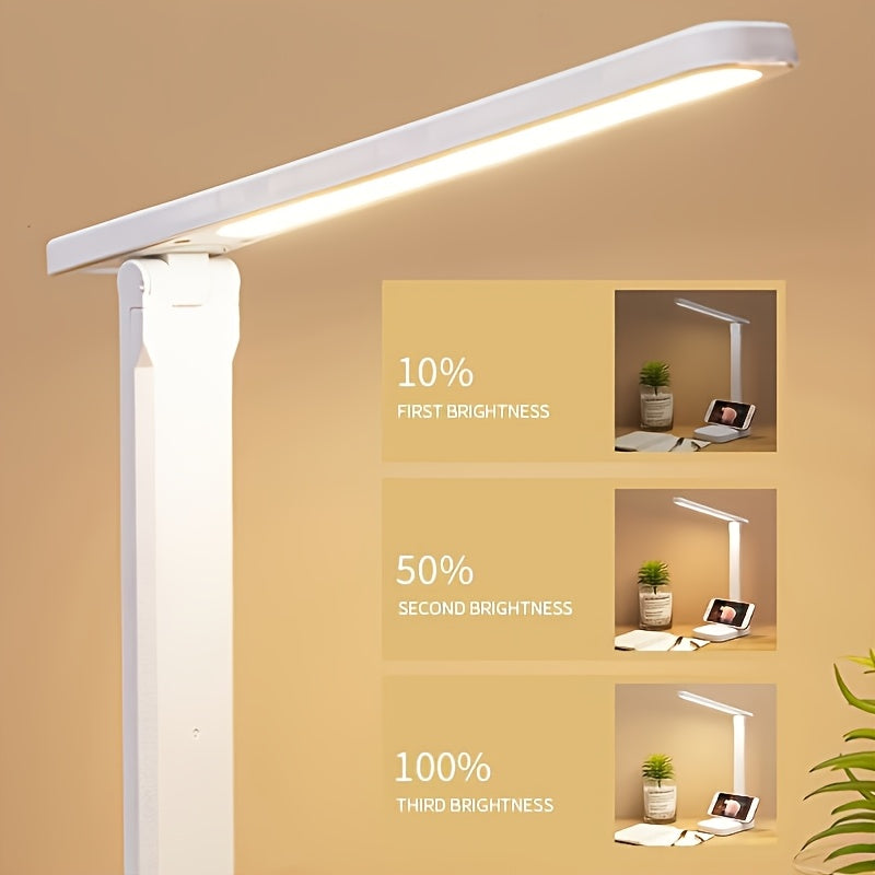 Single-Color Bedside Lamp, Reading Light, Contemporary Lamp, Usb-Powered, Brightness Adjustable, Ideal for Students And Night Readers