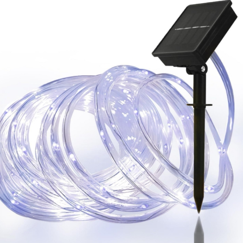 12m/7m Solar String Lights Garden Waterproof Tube Rope Lamp Christmas Garland Lights