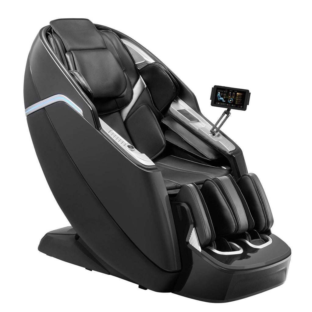 VEVOR Dual-Core 4D+3D Full Body Massage Chair, with Extended SL Track, Deep Yoga Stretch, Electric Extendable Footrest, TFT, AI Voice Control, Heat, Airbags, Armrest Controls, Wheels