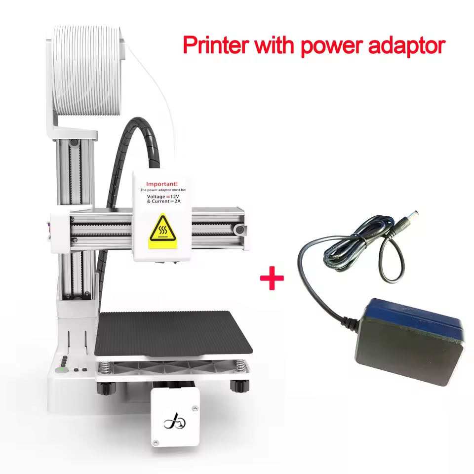 Beginner Friendly 3D Printer Machine – Supports PLA & TPU 1.75mm Filament, Easy Setup, Comes with Power Adapter for Home & Education Use