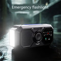 Compact Emergency AM/FM Hand Crank Radio with Solar Charging, LED Torch & Power Bank – 4-Way Charging Portable Survival Radio