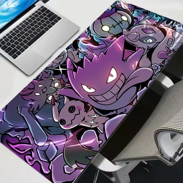 Bandai Gengar Large Desk Mat and Computer Laptop Anime Keyboard Mouse Pad