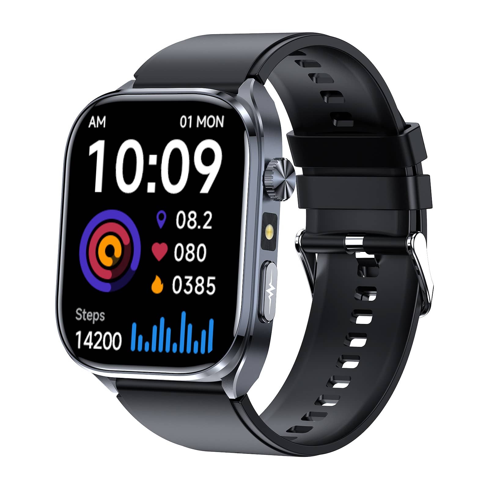 Poalarhealth 582 AI Smart Health Watch Blood Pressure Oxygen Glucose Heart Rate Sleep Monitor